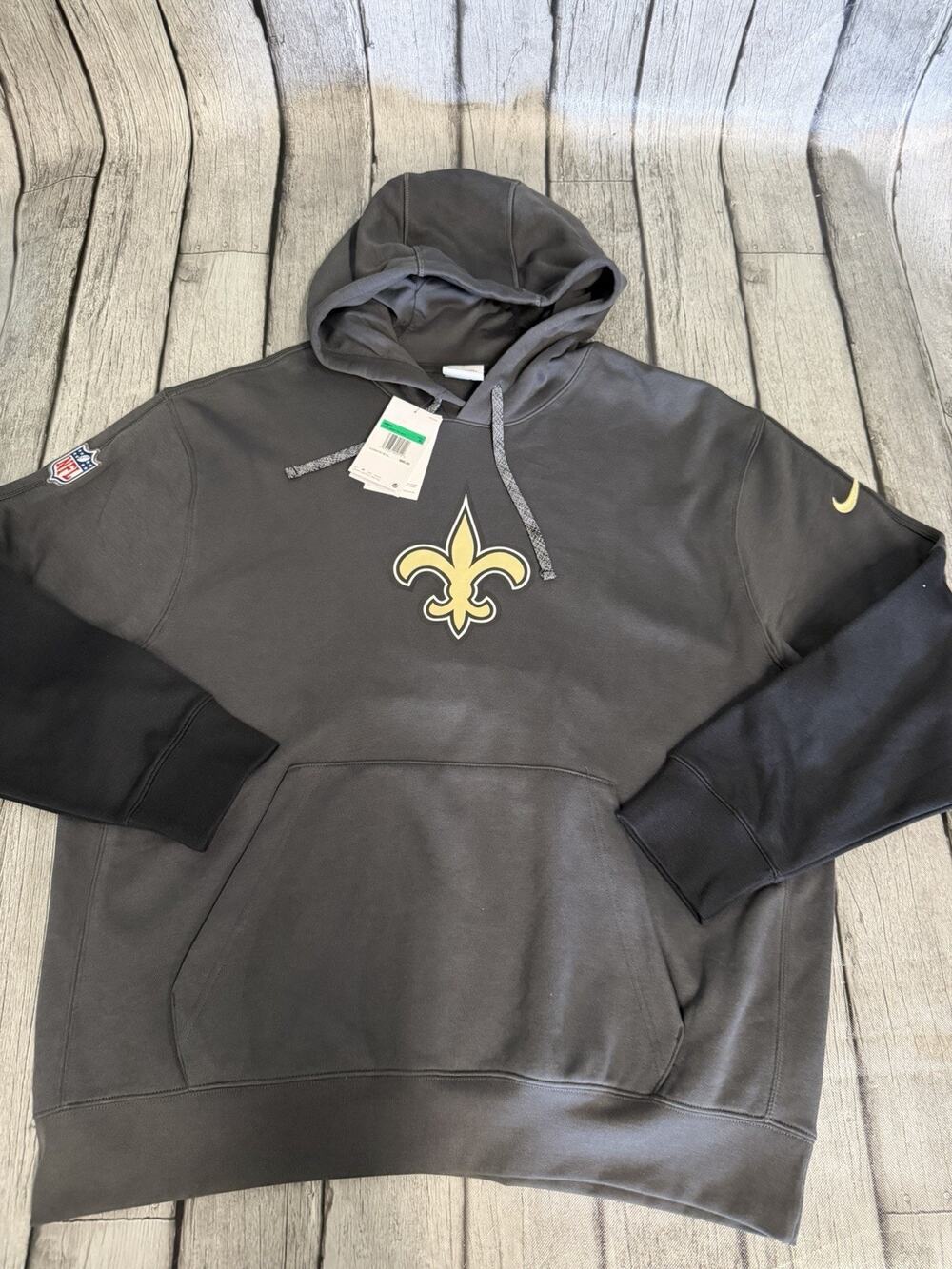 NWT Men’s Nike New Orleans Saints On Field Hoodie XL Grey/Black Sideline X-Large